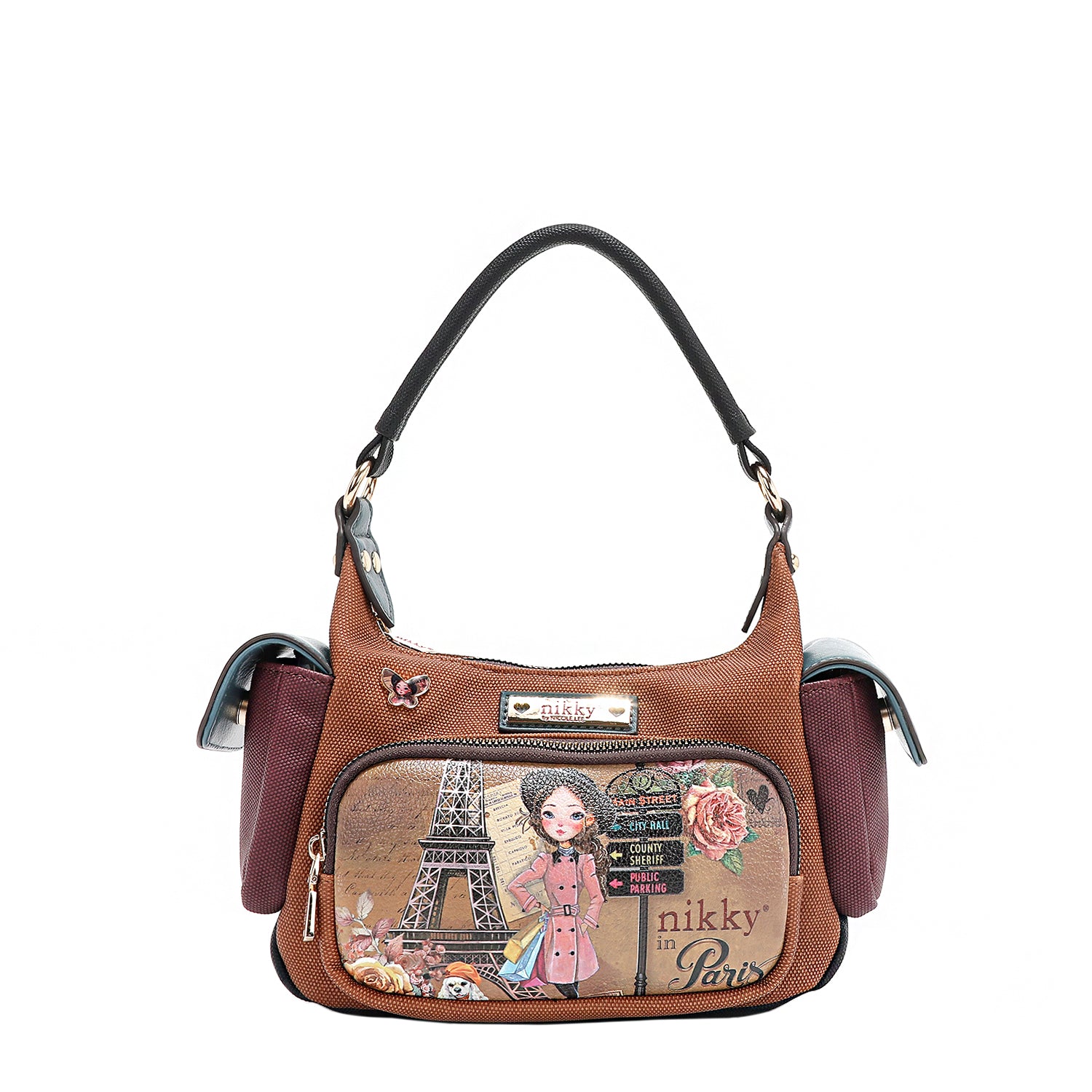 EMILY GOES PARIS SHOULDER BAG, BROWN BAG, PARIS, BAG – Nikky Bag