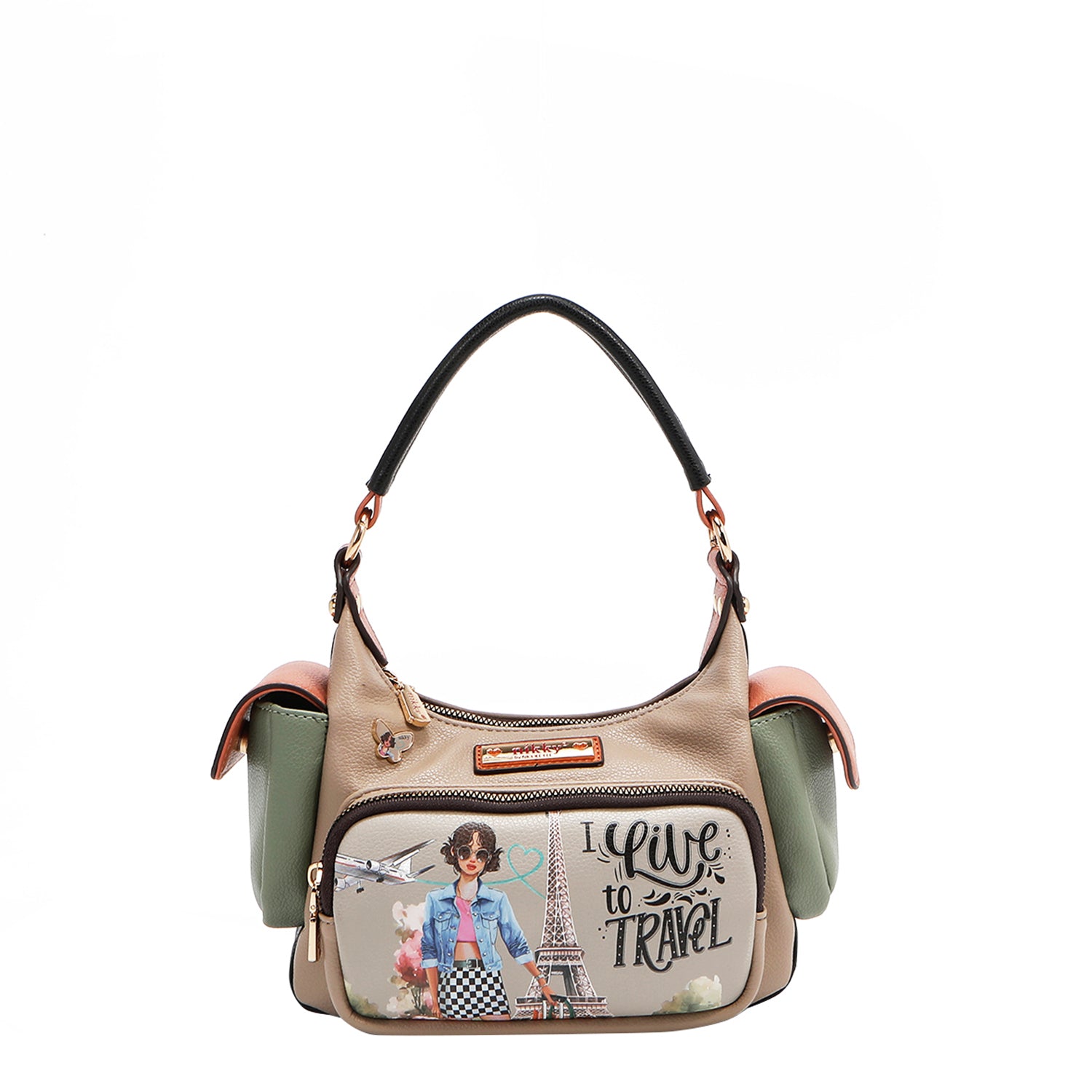 I LIVE TO TRAVEL SMALL SHOULDER BAG – Nikky Bag