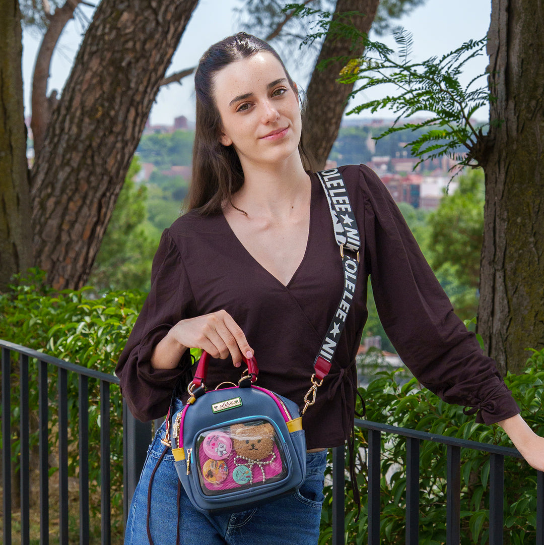 TEDDY &amp; PIN CONVERTIBLE SMALL BACKPACK / HANDBAG