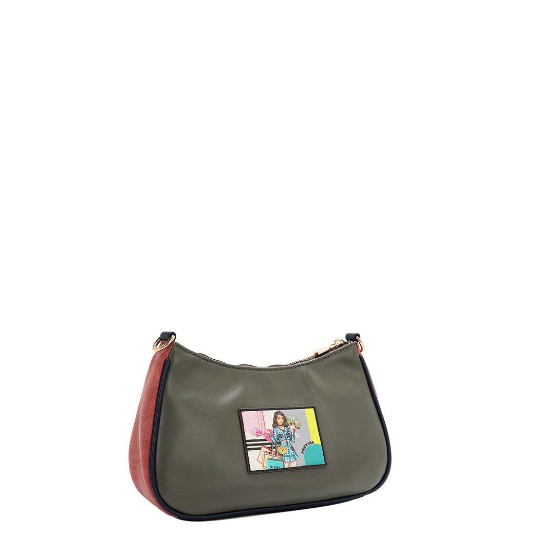 NIKKY GOES SHOPPING CRESCENT CROSSBODY BAG