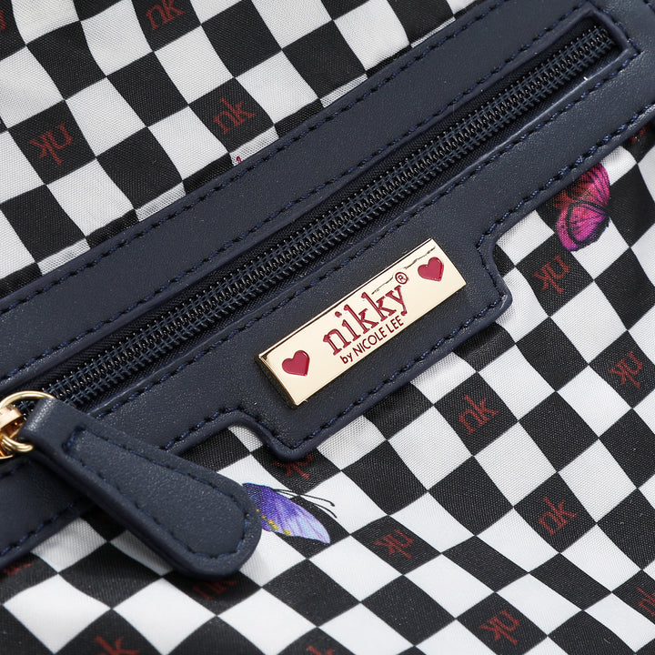 NIKKY GOES SHOPPING CRESCENT CROSSBODY BAG