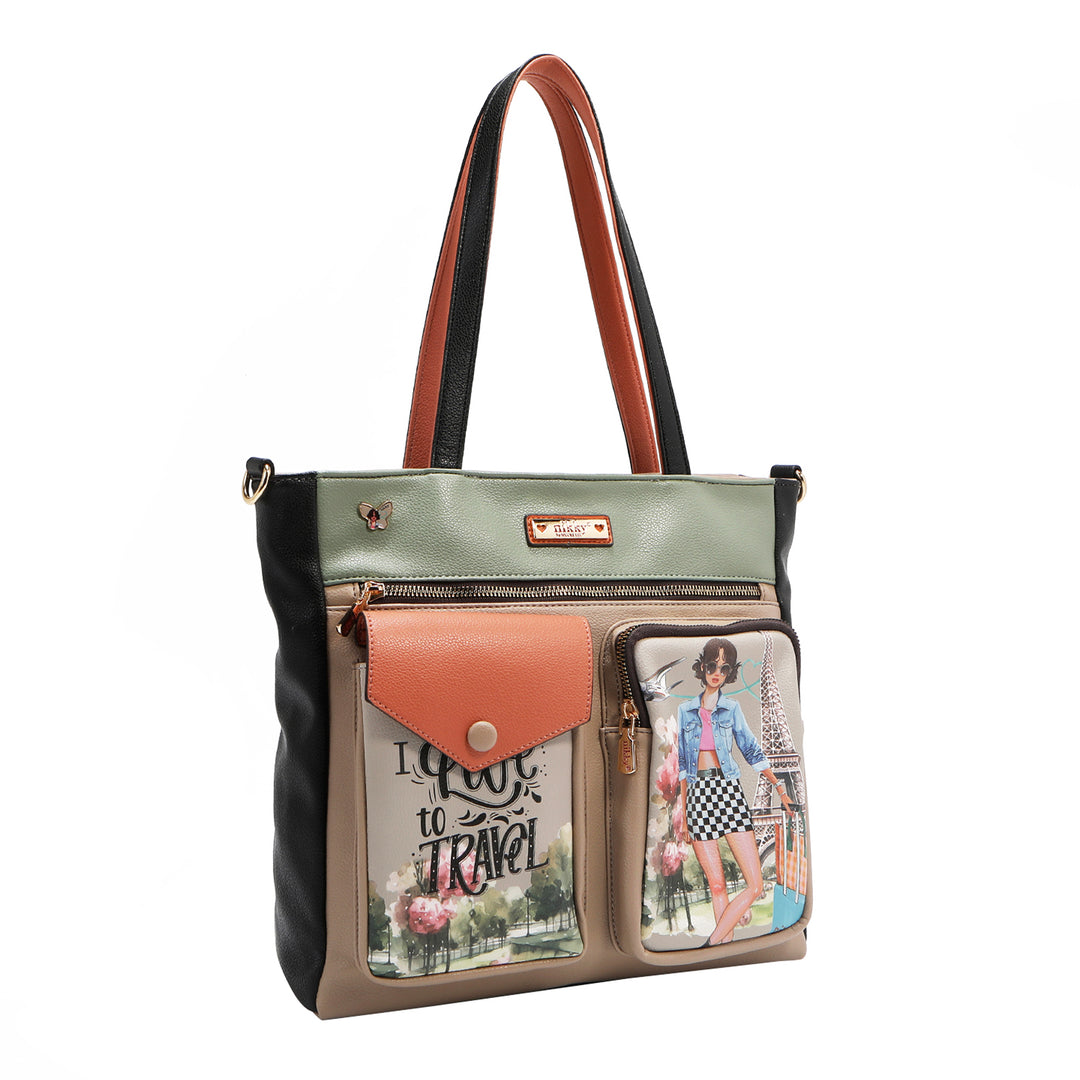 I LIVE TO TRAVEL TOTE BAG