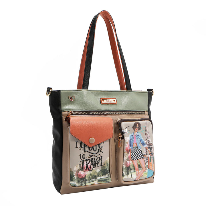 I LIVE TO TRAVEL TOTE BAG
