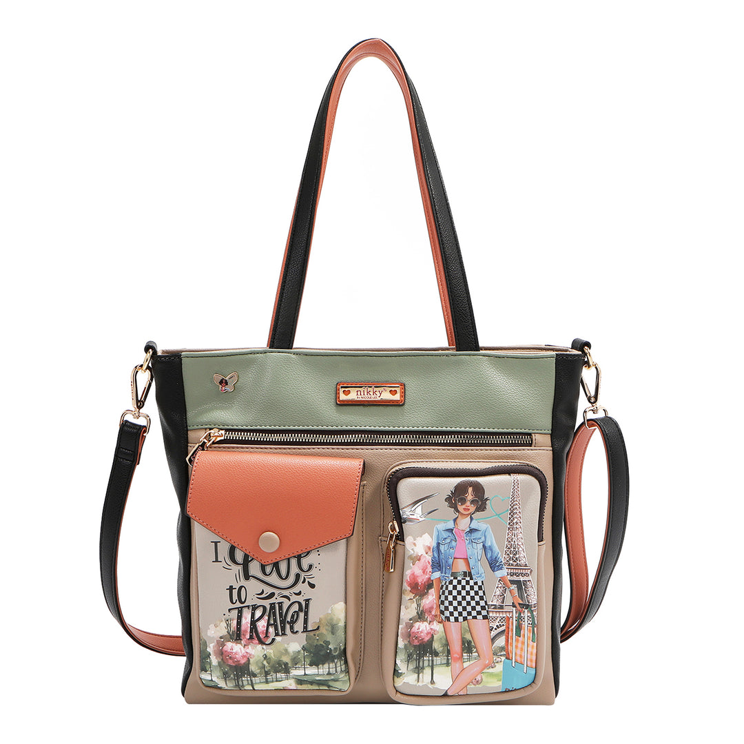 I LIVE TO TRAVEL TOTE BAG