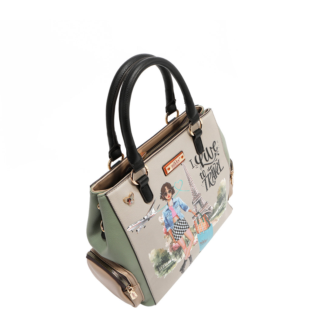 I LIVE TO TRAVEL BUCKET BAG