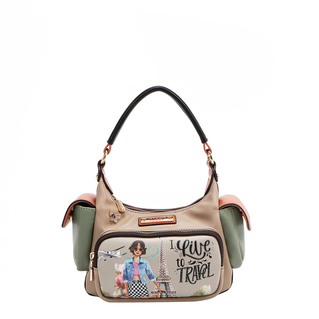I LIVE TO TRAVEL SMALL SHOULDER BAG – Nikky Bag
