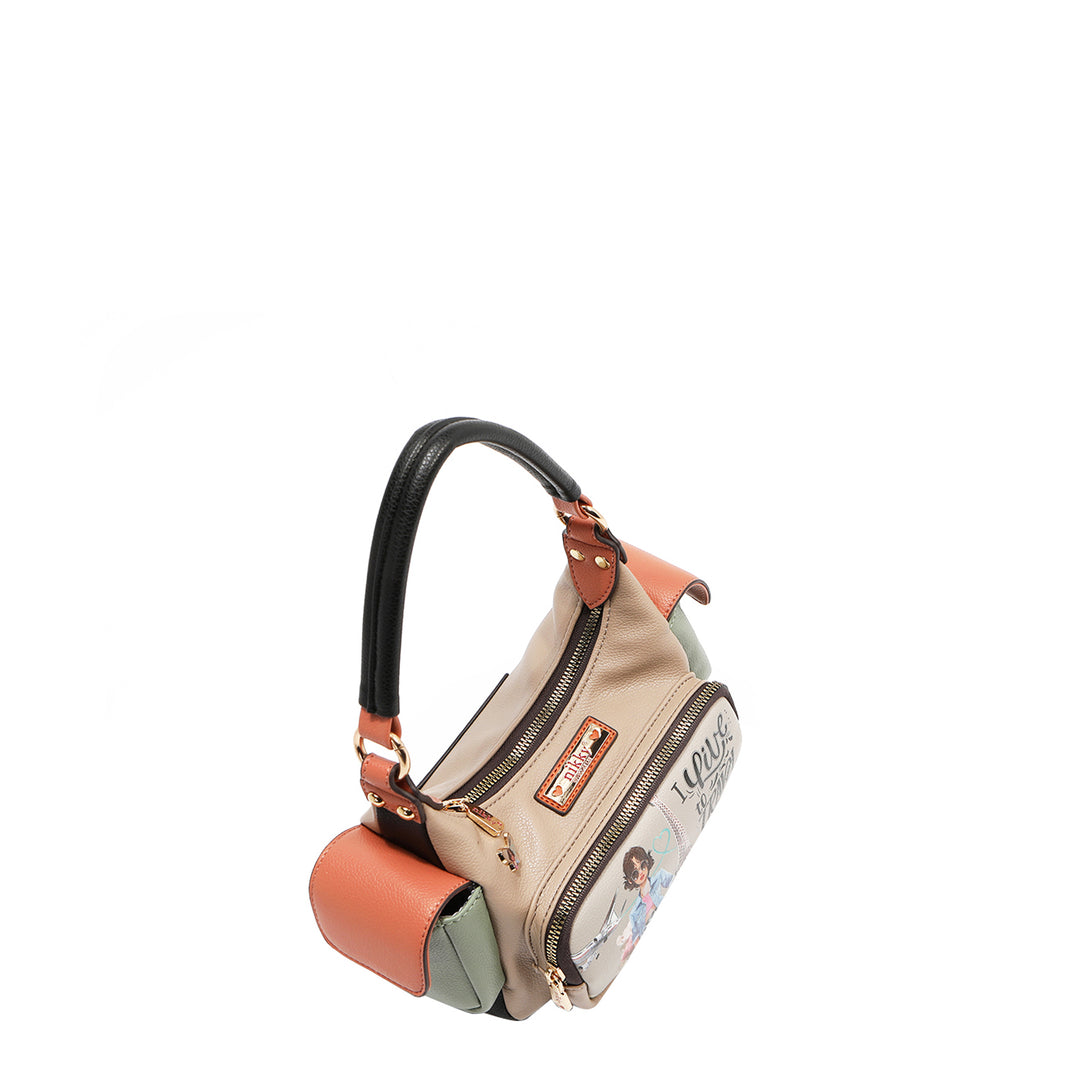 I LIVE TO TRAVEL SMALL SHOULDER BAG
