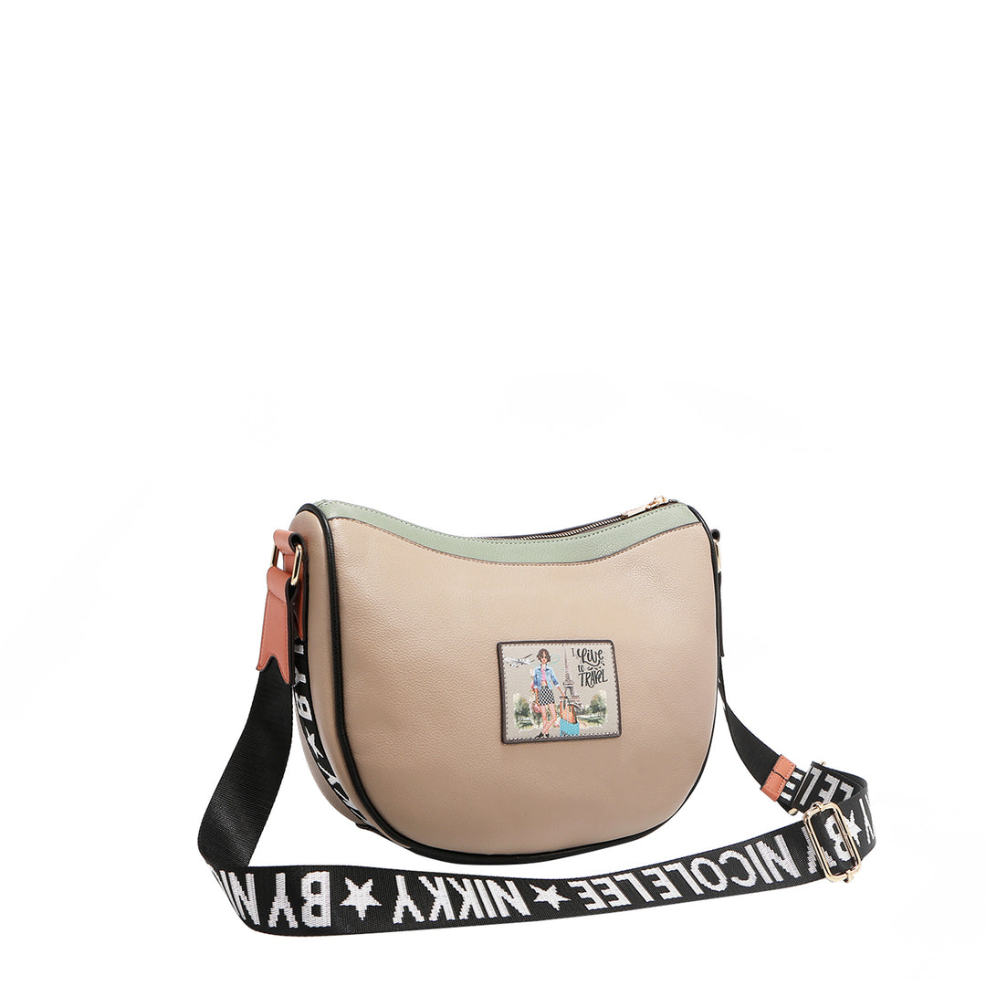 I LIVE TO TRAVEL MESSENGER BAG