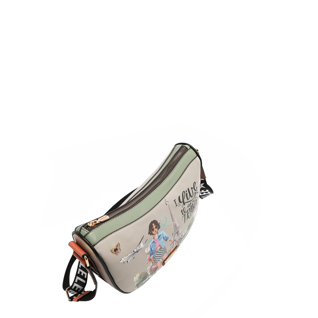 I LIVE TO TRAVEL MESSENGER BAG