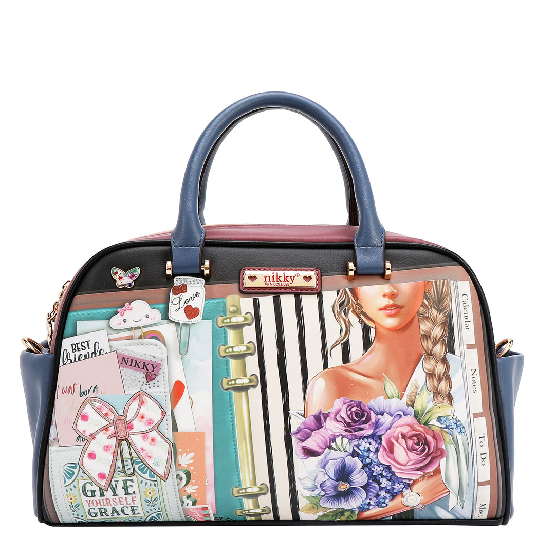 Nostalgia Satchel Bag With its Romantic Florals, Vintage-Inspired