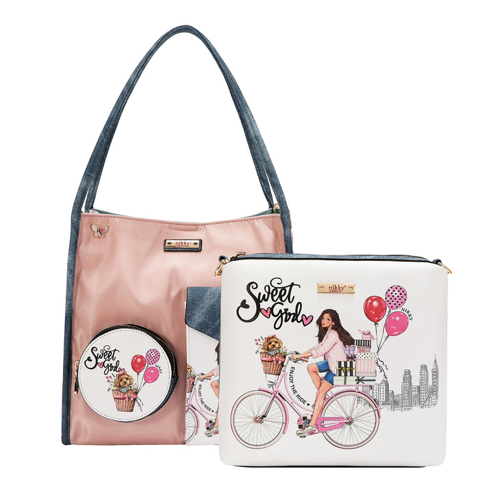 SWEET GIRL  2 PIECE SHOULDER BAG