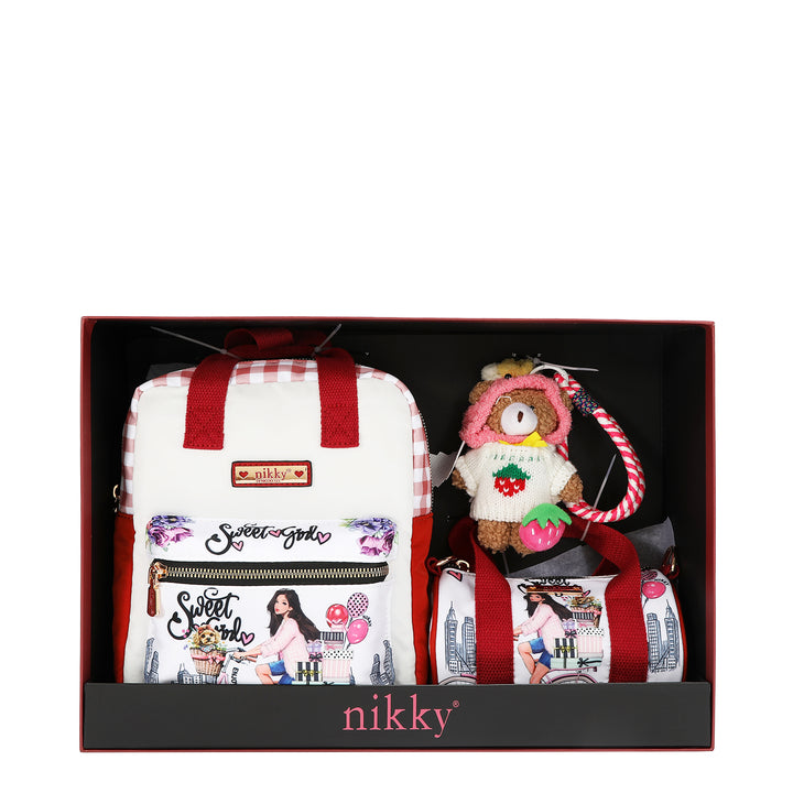 3 PC GIFT SET (SMALL BACKPACK, CROSSBODY AND BEAR CHARM)