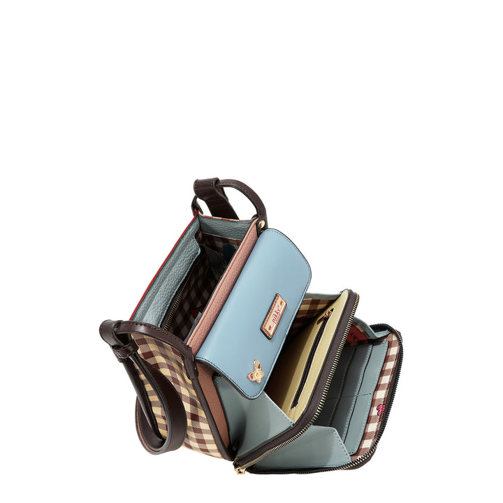 MULTI POCKET SQUARE SHOULDER BAG