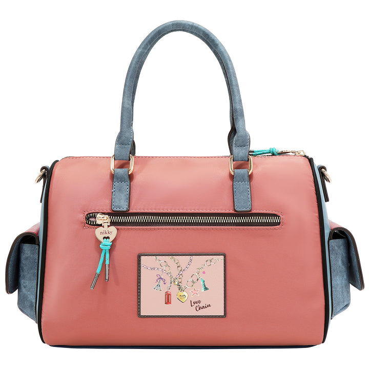 LOVE CHAIN BOSTON BAG