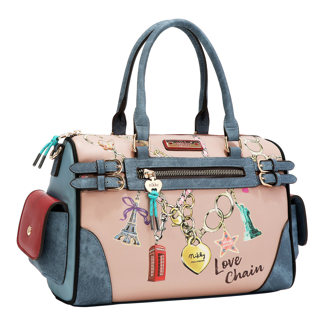 LOVE CHAIN BOSTON BAG