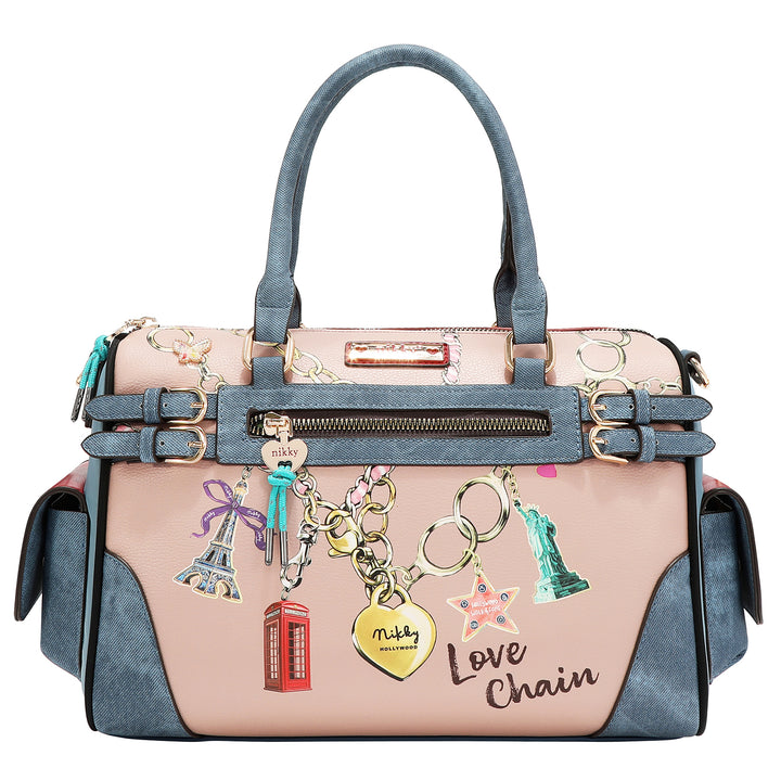 LOVE CHAIN BOSTON BAG