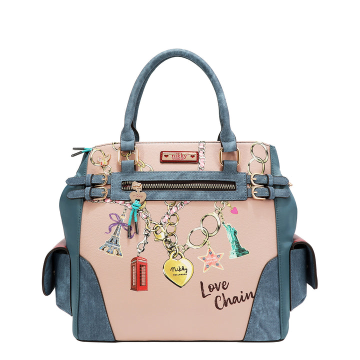 LOVE CHAIN BUCKET BAG