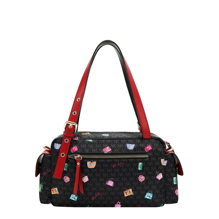 GLAMOROUS WALK NYLON SATCHEL BAG