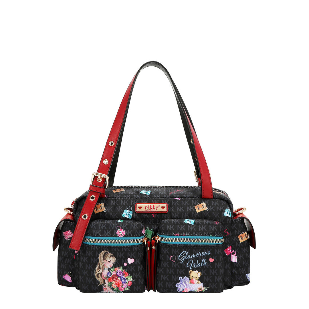 GLAMOROUS WALK NYLON SATCHEL BAG