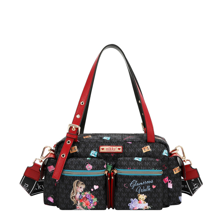 GLAMOROUS WALK NYLON SATCHEL BAG