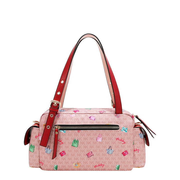 GLAMOROUS WALK NYLON SATCHEL BAG