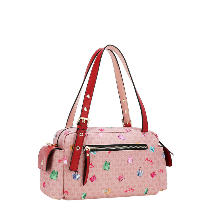 GLAMOROUS WALK NYLON SATCHEL BAG