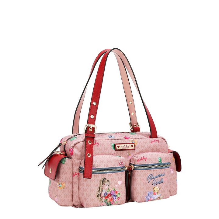 GLAMOROUS WALK NYLON SATCHEL BAG
