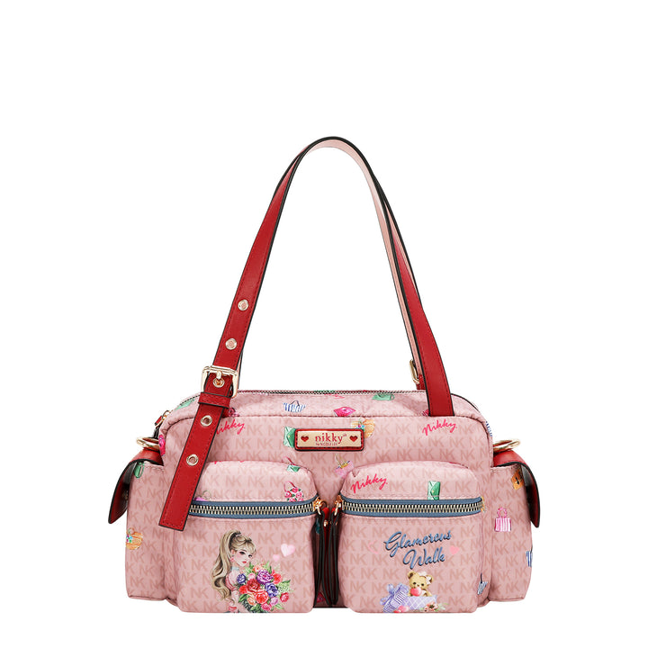 GLAMOROUS WALK NYLON SATCHEL BAG