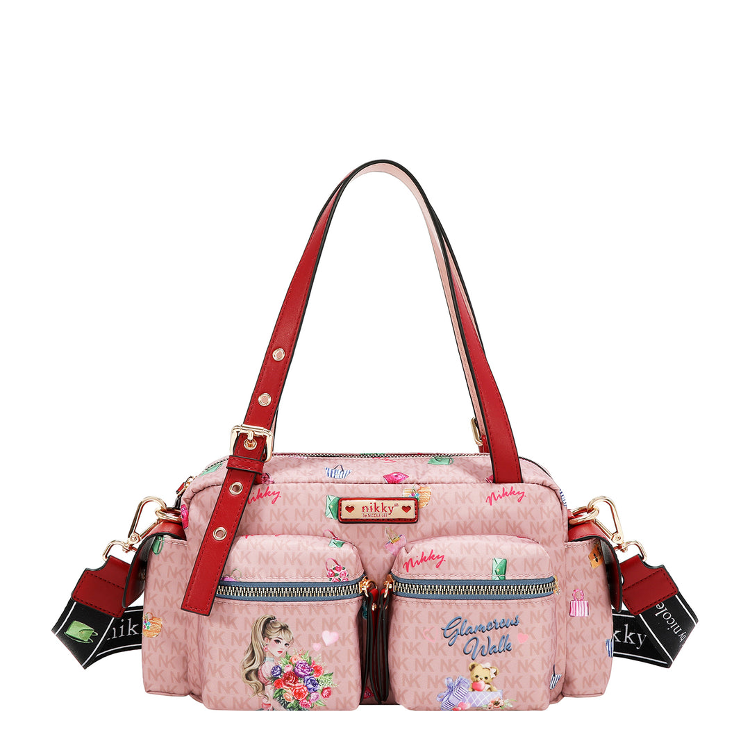 GLAMOROUS WALK NYLON SATCHEL BAG