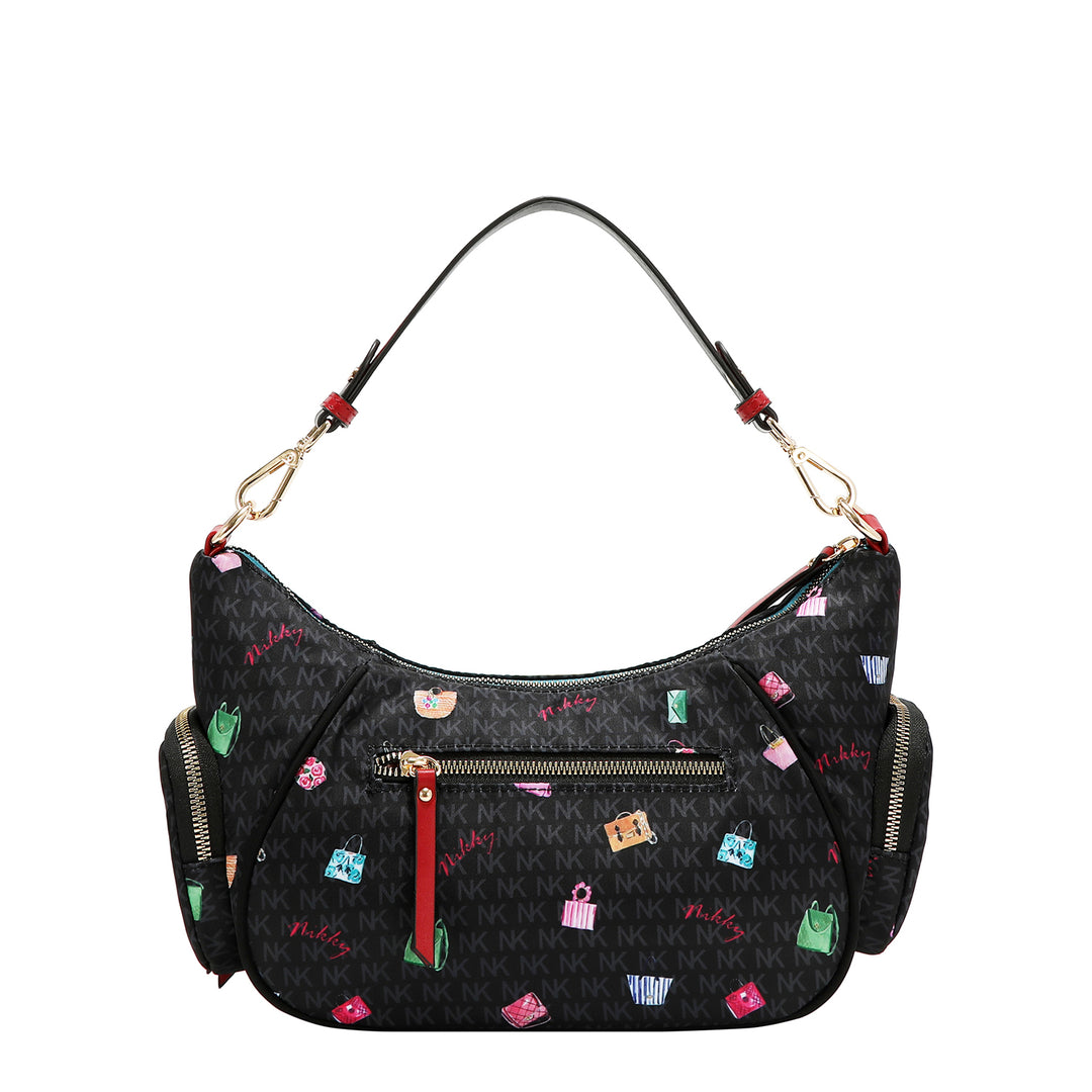 GLAMOROUS WALK NYLON SHOULDER BAG