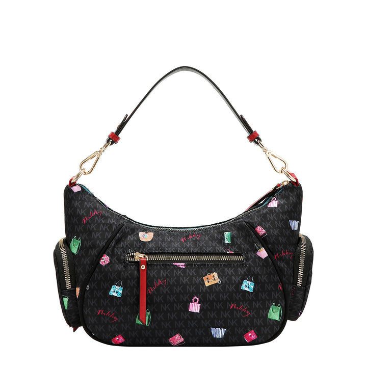 GLAMOROUS WALK NYLON SHOULDER BAG