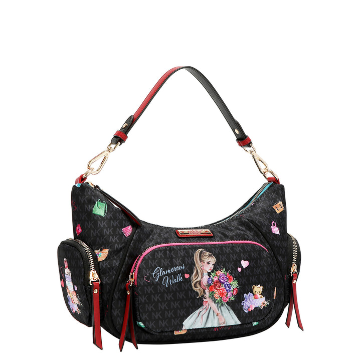 GLAMOROUS WALK NYLON SHOULDER BAG