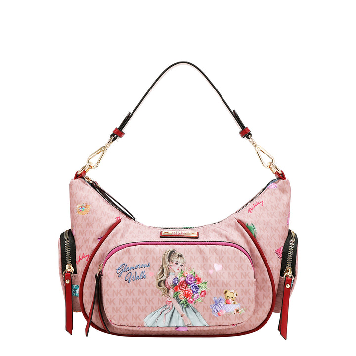 GLAMOROUS WALK NYLON SHOULDER BAG