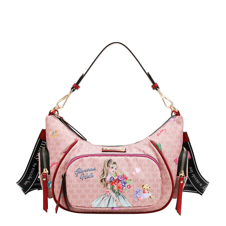 GLAMOROUS WALK NYLON SHOULDER BAG