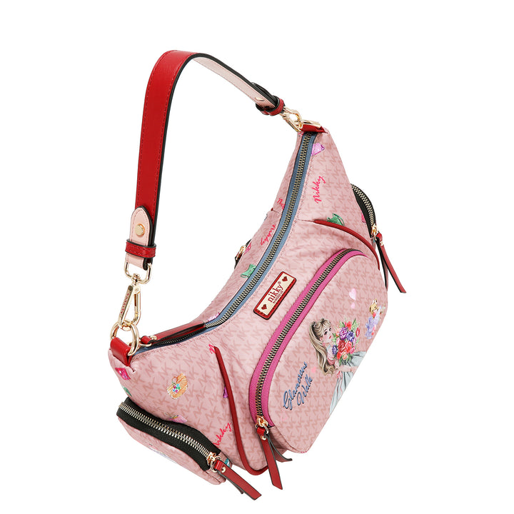 GLAMOROUS WALK NYLON SHOULDER BAG