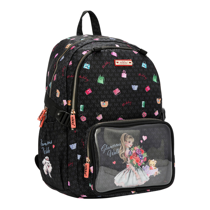 GLAMOROUS WALK LARGE NYLON BACKPACK