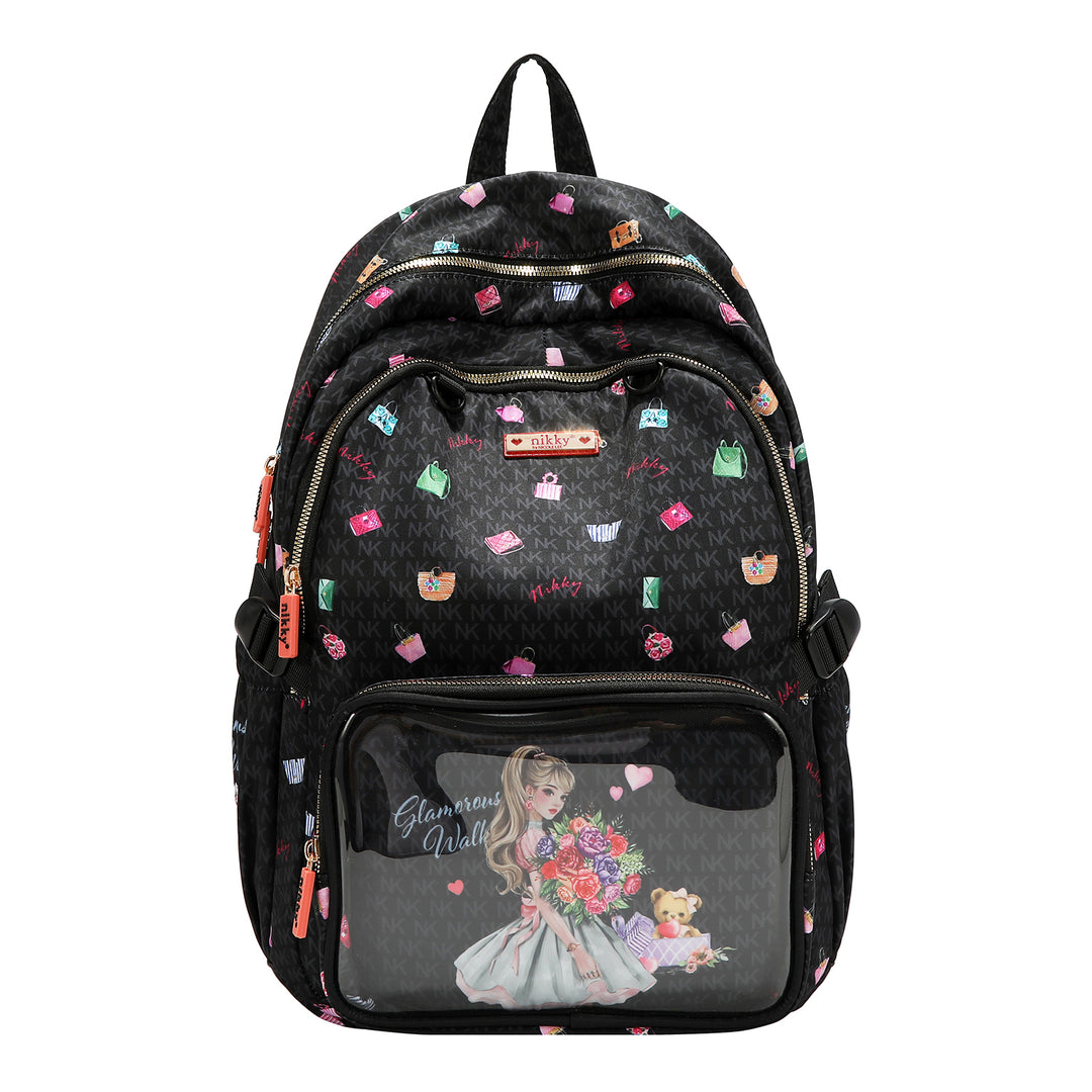 GLAMOROUS WALK LARGE NYLON BACKPACK