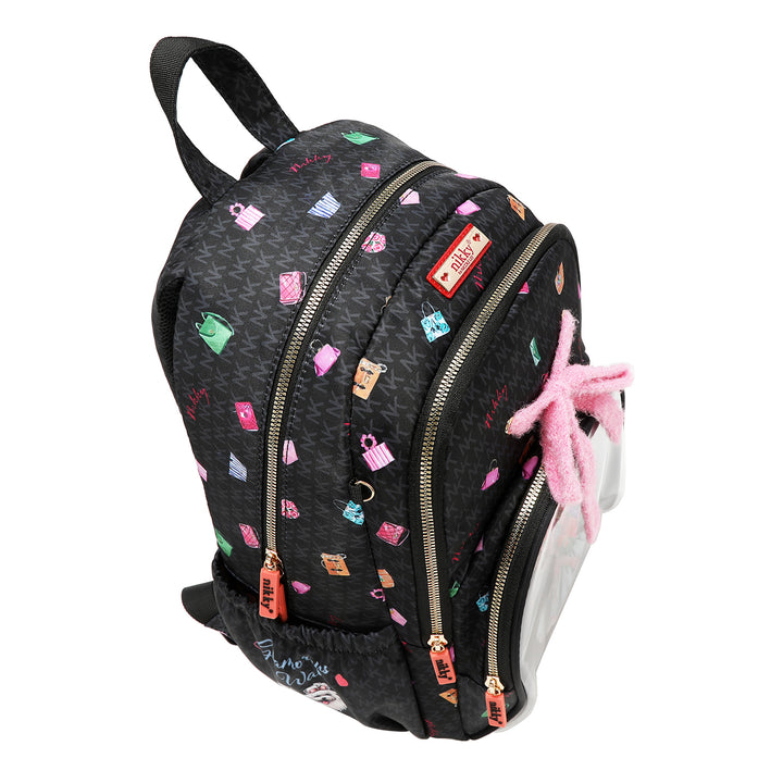 GLAMOROUS WALK MEDIUM NYLON BOW BACKPACK