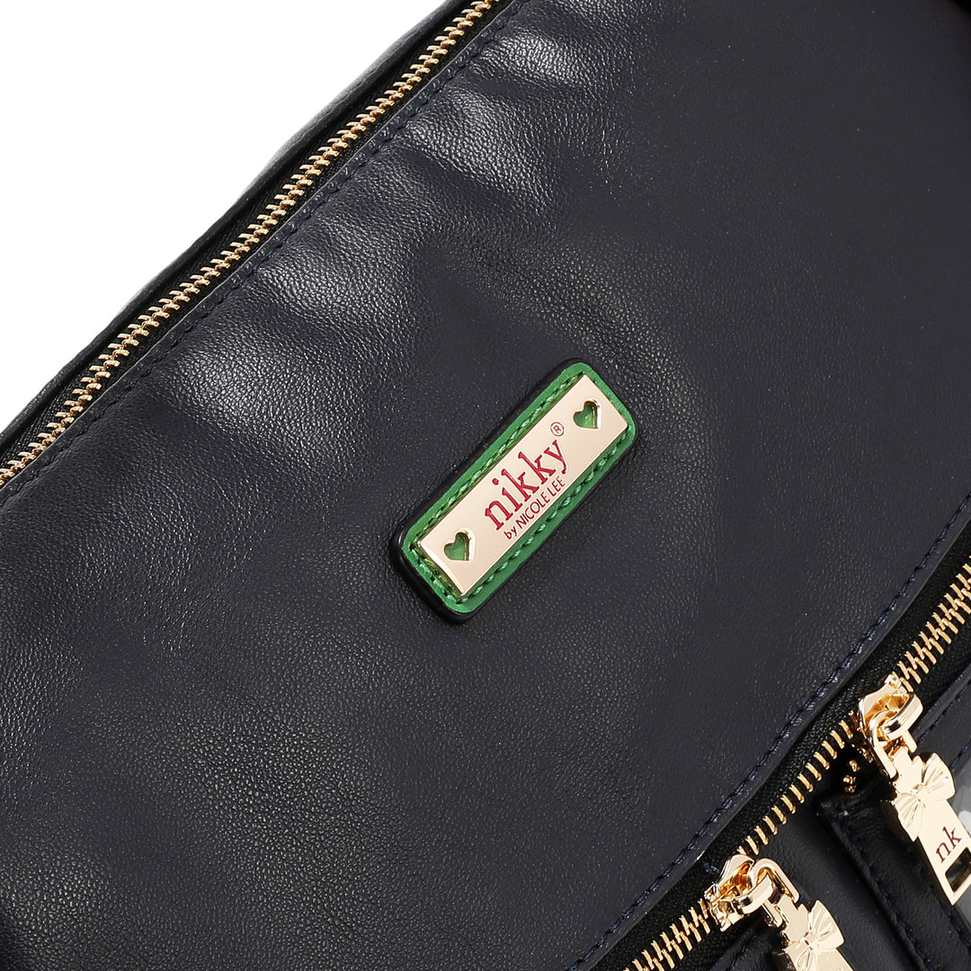 LOVE CHAIN CLEAR POCKET HOBO BAG