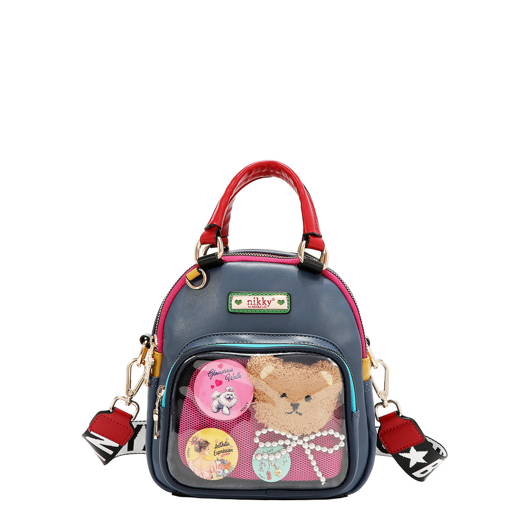 TEDDY &amp; PIN CONVERTIBLE SMALL BACKPACK / HANDBAG