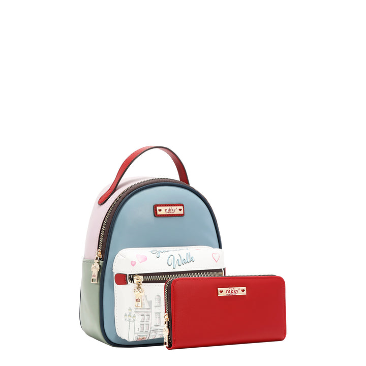 GLAMOROUS WALK 3PC SET (SATCHEL, MINI BACKPACK, WALLET)