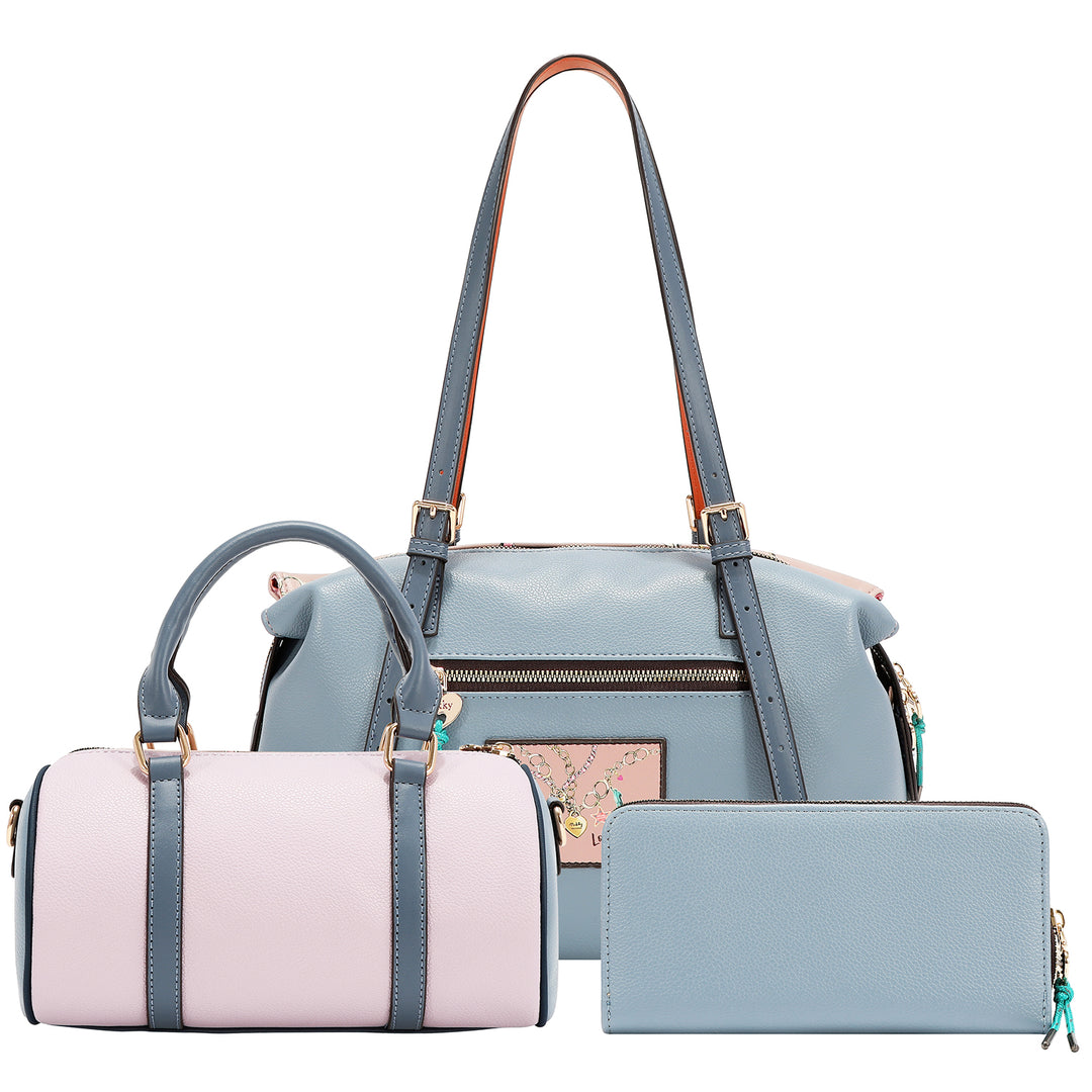 LOVE CHAIN 3PC SET (SATCHEL, CROSSBODY, WALLET)