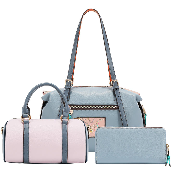 LOVE CHAIN 3PC SET (SATCHEL, CROSSBODY, WALLET)