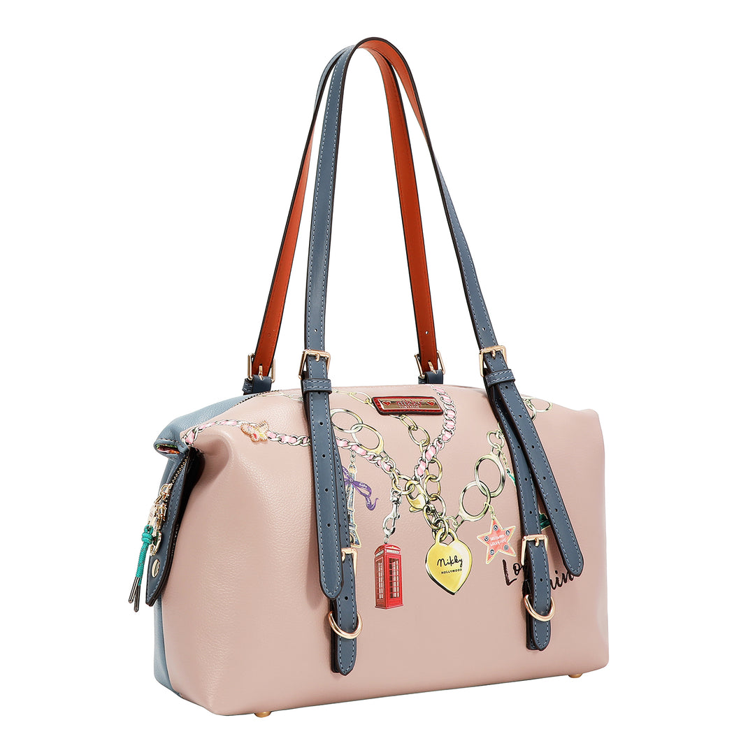 LOVE CHAIN 3PC SET (SATCHEL, CROSSBODY, WALLET)
