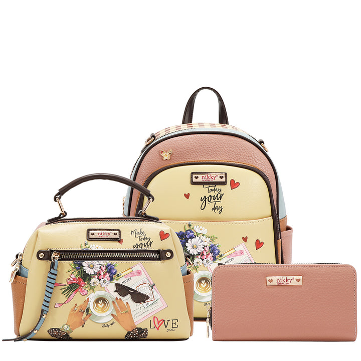 LOVE CHAIN 3 PC SET (BACKPACK, CROSSBODY, WALLET)