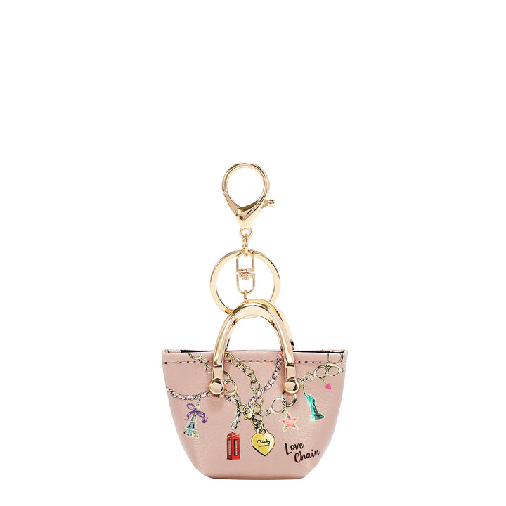 NIKKY HANDBAG-SHAPED COIN PURSE KEYCHAIN