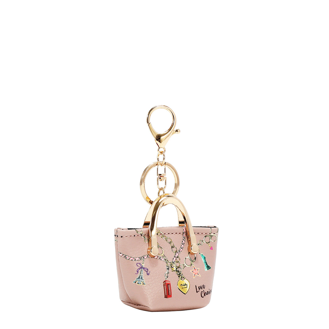 NIKKY HANDBAG-SHAPED COIN PURSE KEYCHAIN