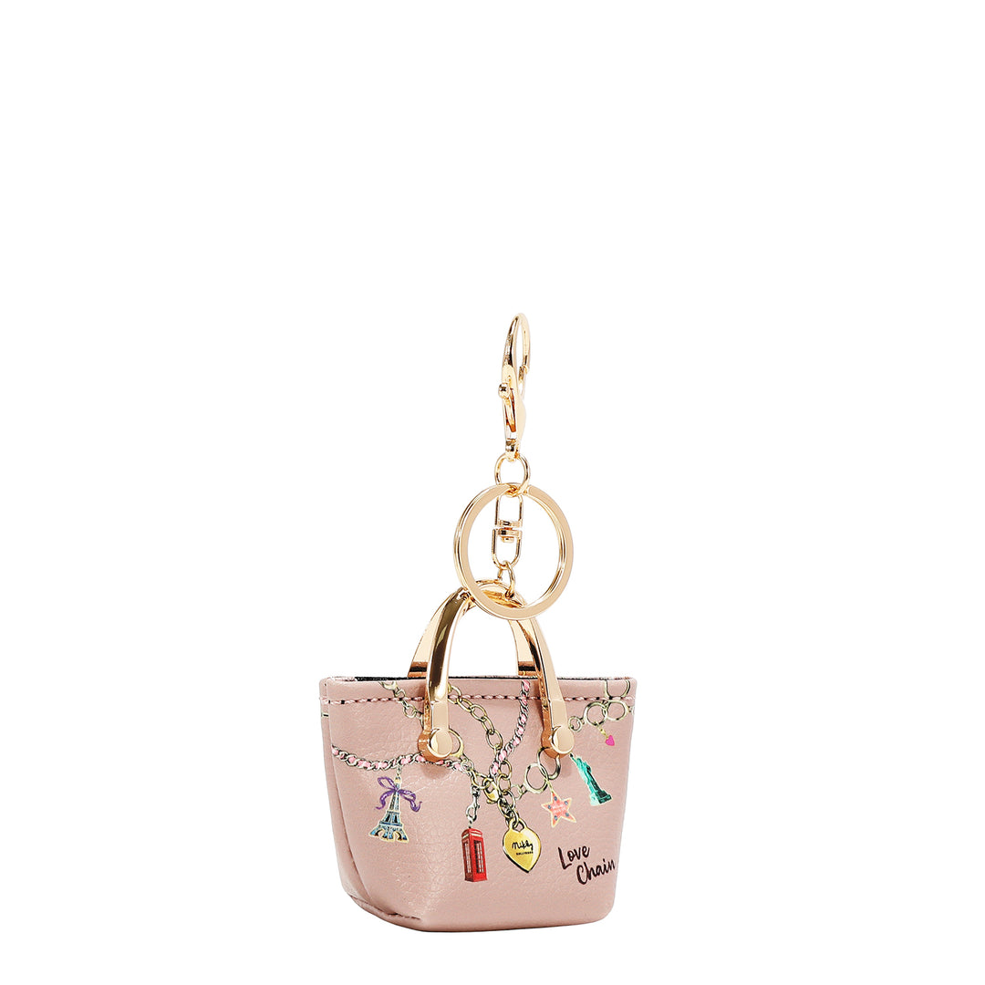 NIKKY HANDBAG-SHAPED COIN PURSE KEYCHAIN