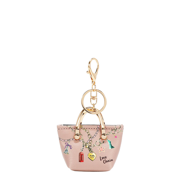 NIKKY HANDBAG-SHAPED COIN PURSE KEYCHAIN