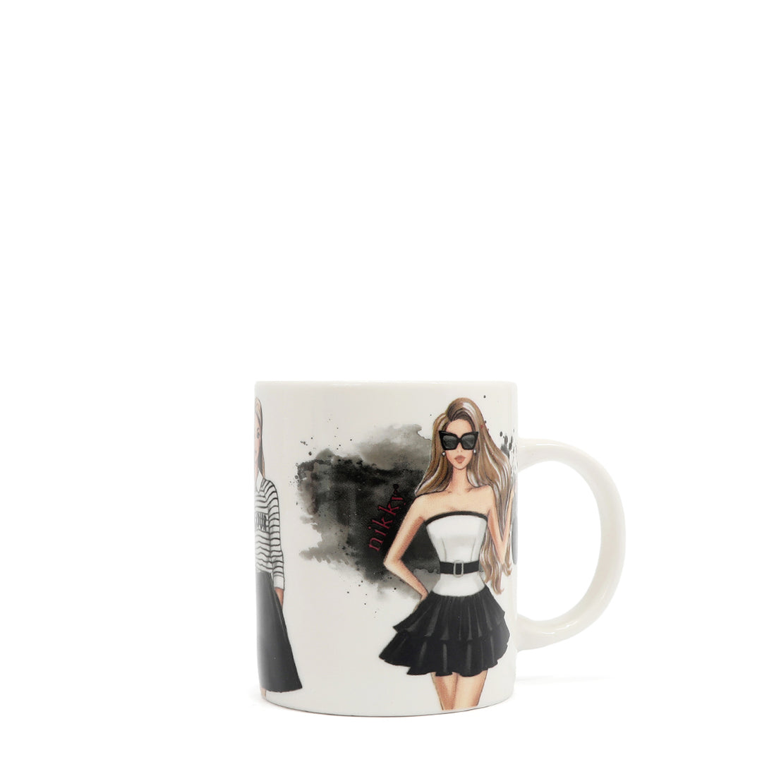NIKKY CERAMIC MUG WITH BUNNY KEYCHAIN